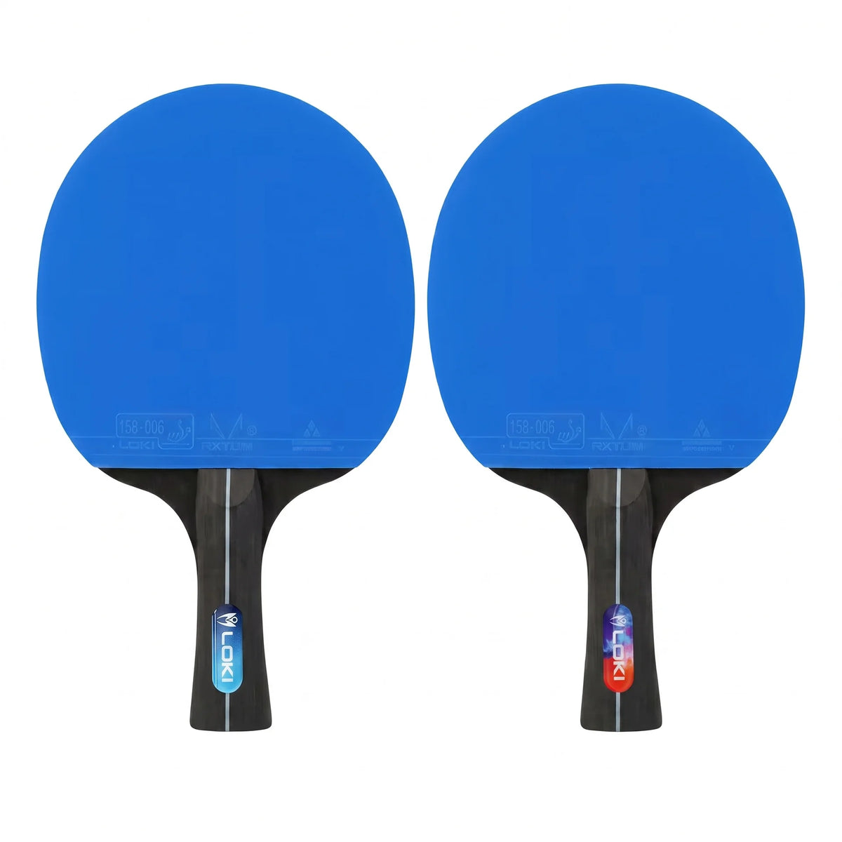 Lot de 2 raquettes de ping-pong — bois 5 plis, housse incluse
