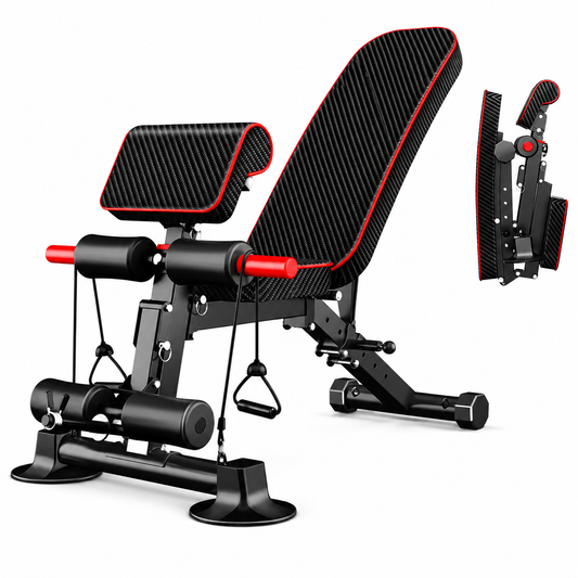 Banc de musculation pliable — dossier réglable 5 positions, entraînement à domicile