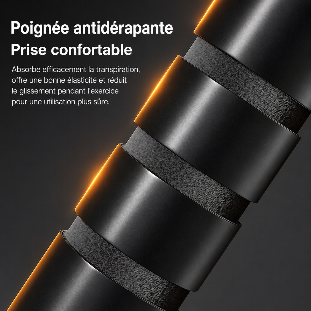 Poignées de pompes en S — acier, mousse antidérapante, musculation à domicile