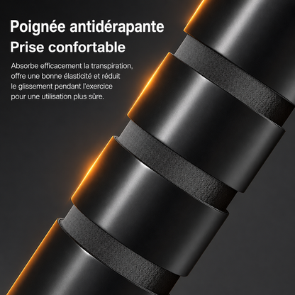 Poignées de pompes en S — acier, mousse antidérapante, musculation à domicile