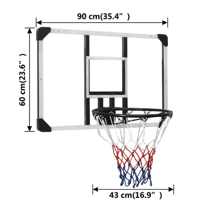 Panneau de basket mural en polycarbonate — 3 tailles au choix