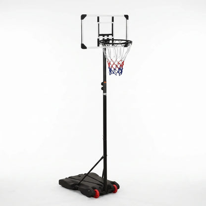 Panier de basket enfant sur pied réglable 216-250 cm — mobile sur roulettes, panneau polycarbonate