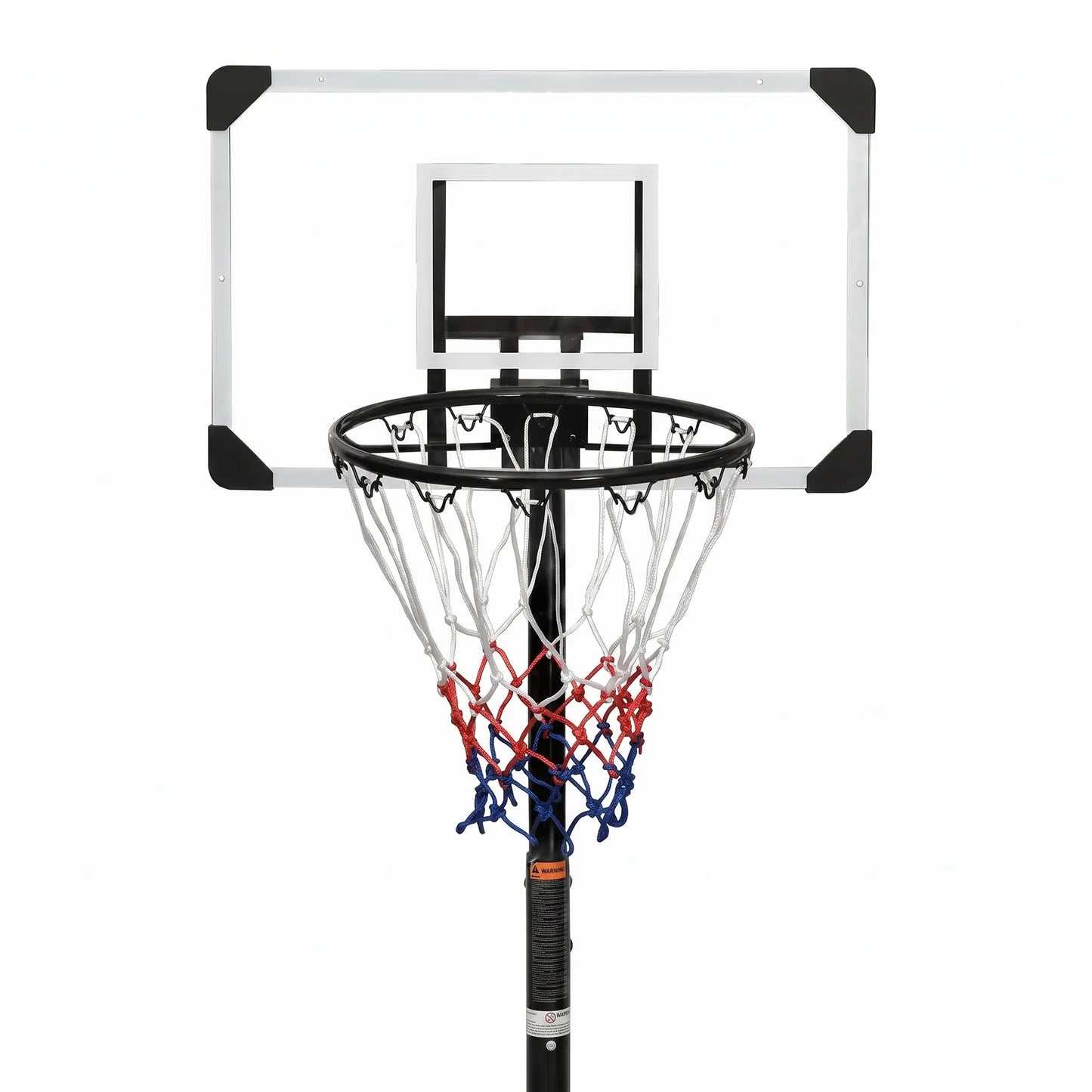 Panier de basket enfant sur pied réglable 216-250 cm — mobile sur roulettes, panneau polycarbonate