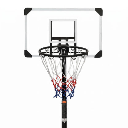 Panier de basket enfant sur pied réglable 216-250 cm — mobile sur roulettes, panneau polycarbonate