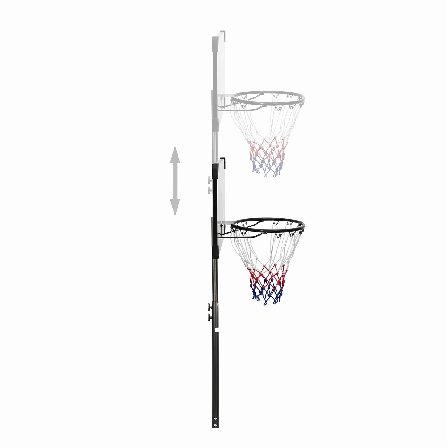Panier de basket enfant sur pied réglable 216-250 cm — mobile sur roulettes, panneau polycarbonate