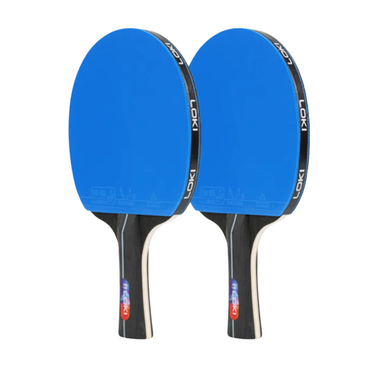 Lot de 2 raquettes de ping-pong — bois 5 plis, housse incluse