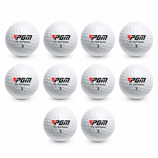 Lot de balles de golf blanches PGM à construction 3 couches, marquage PGM et numéro