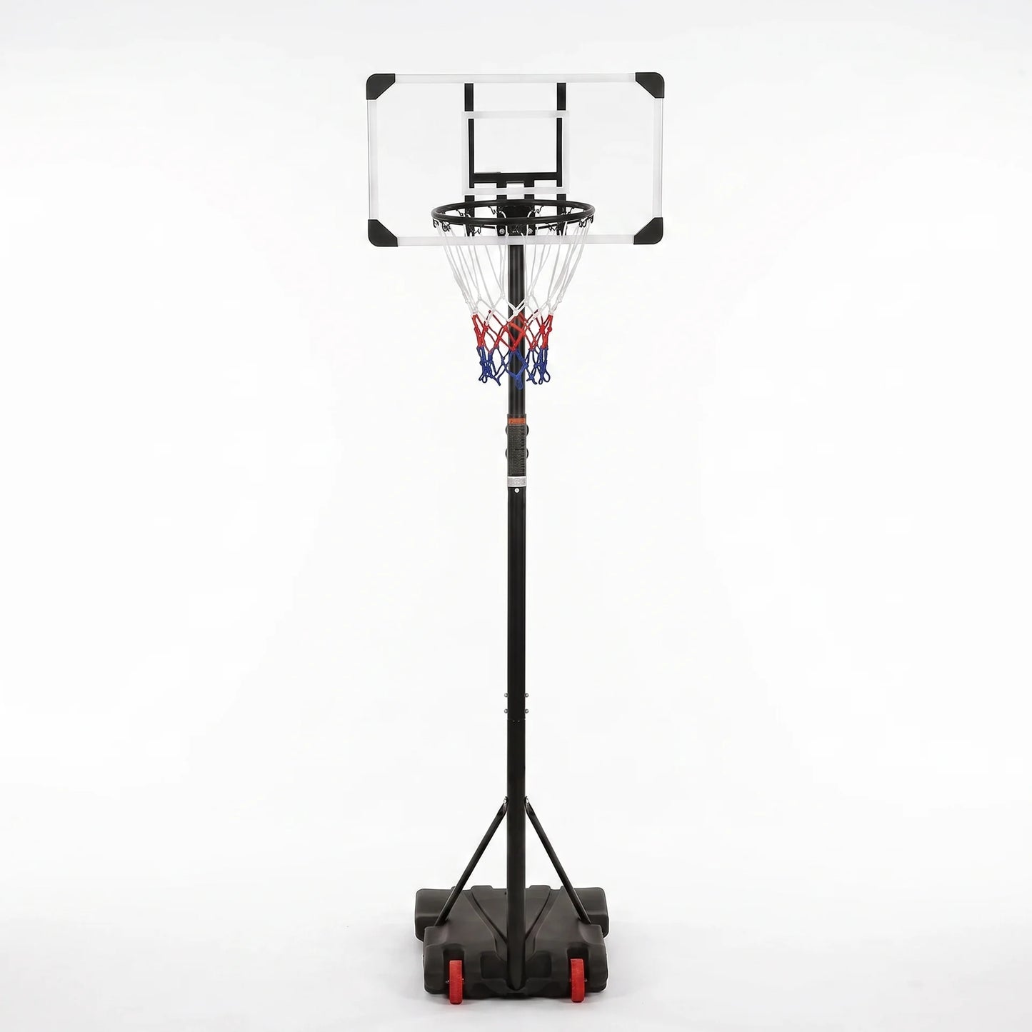 Panier de basket enfant sur pied réglable 216-250 cm — mobile sur roulettes, panneau polycarbonate