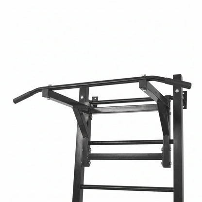 Station de traction et dips murale 3 en 1 — barre, dips, banc abdos, charge 110 kg