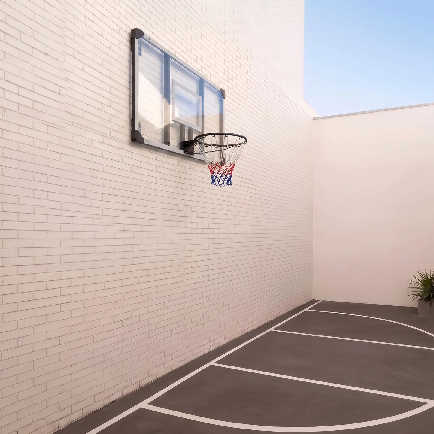 Panneau de basket mural en polycarbonate — 3 tailles au choix