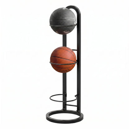 Rack de rangement à ballons 3 niveaux — acier, ballons de basket, foot et volley