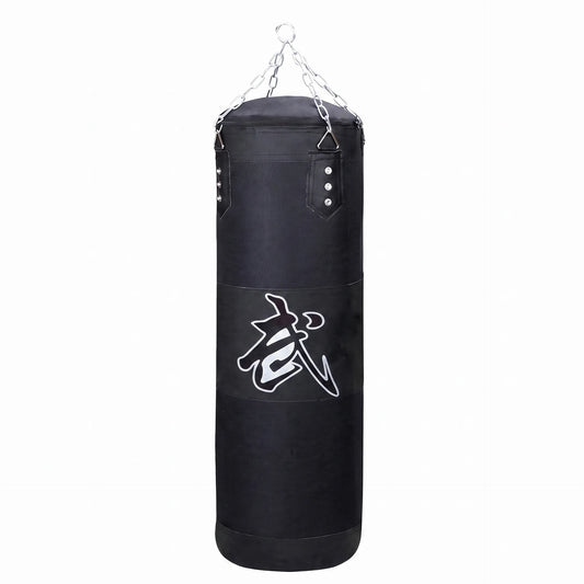 Sac de frappe à suspendre — chaîne acier et crochet plafond inclus, boxe et MMA