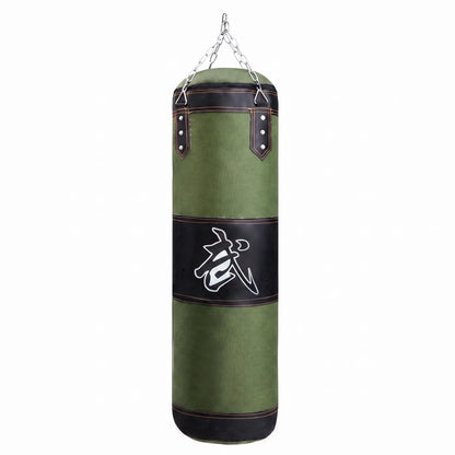 Sac de frappe à suspendre — chaîne acier et crochet plafond inclus, boxe et MMA